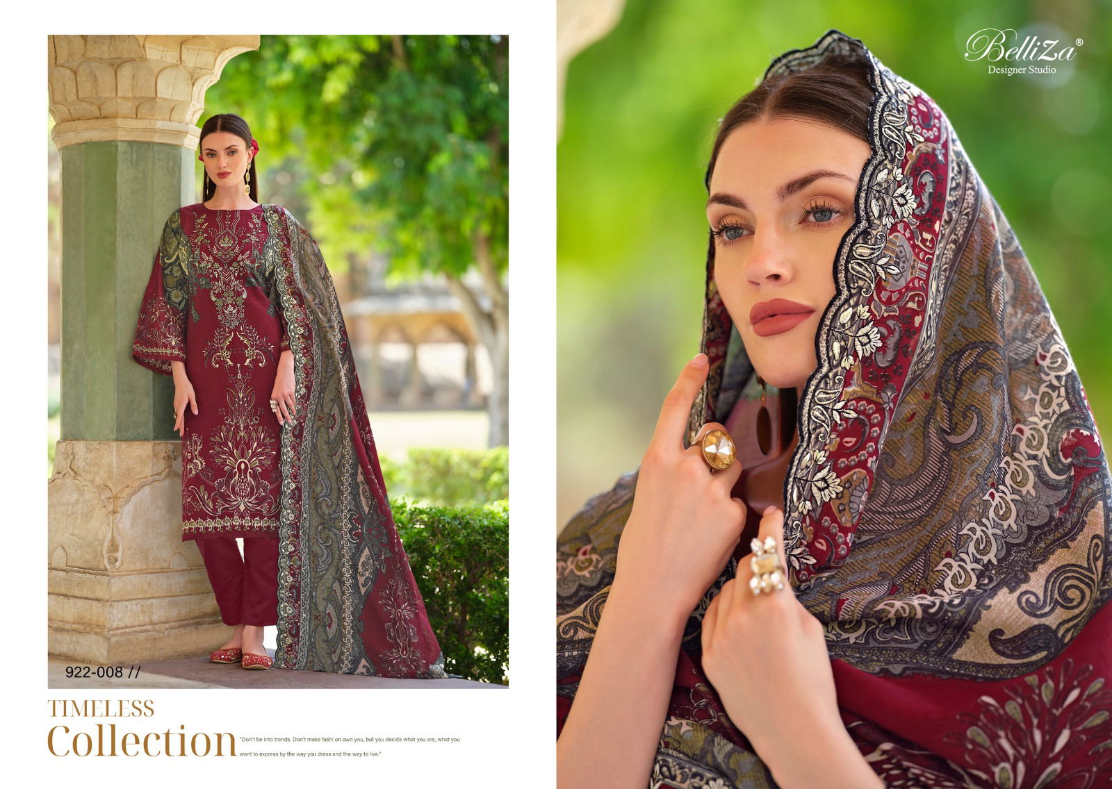 Guzarish Vol 9 By Belliza Embroidery Printed Pure Cotton Dress Material Wholesalers In Delhi